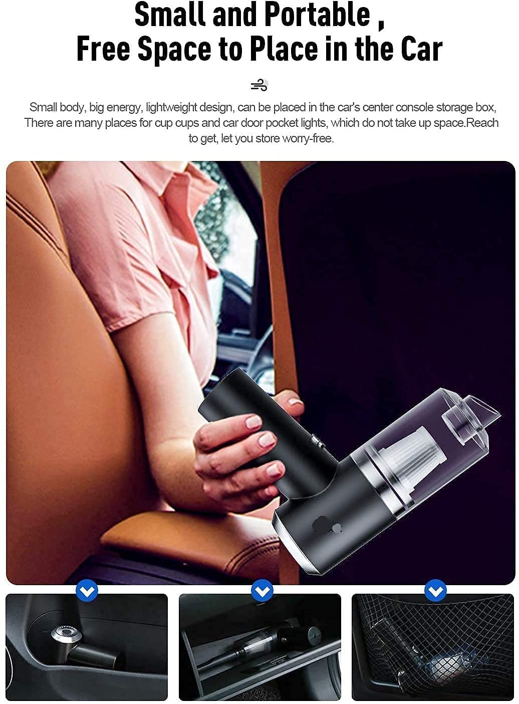 3-in-1 Portable Handheld Vacuum Cleaner (Powerful Suction)
